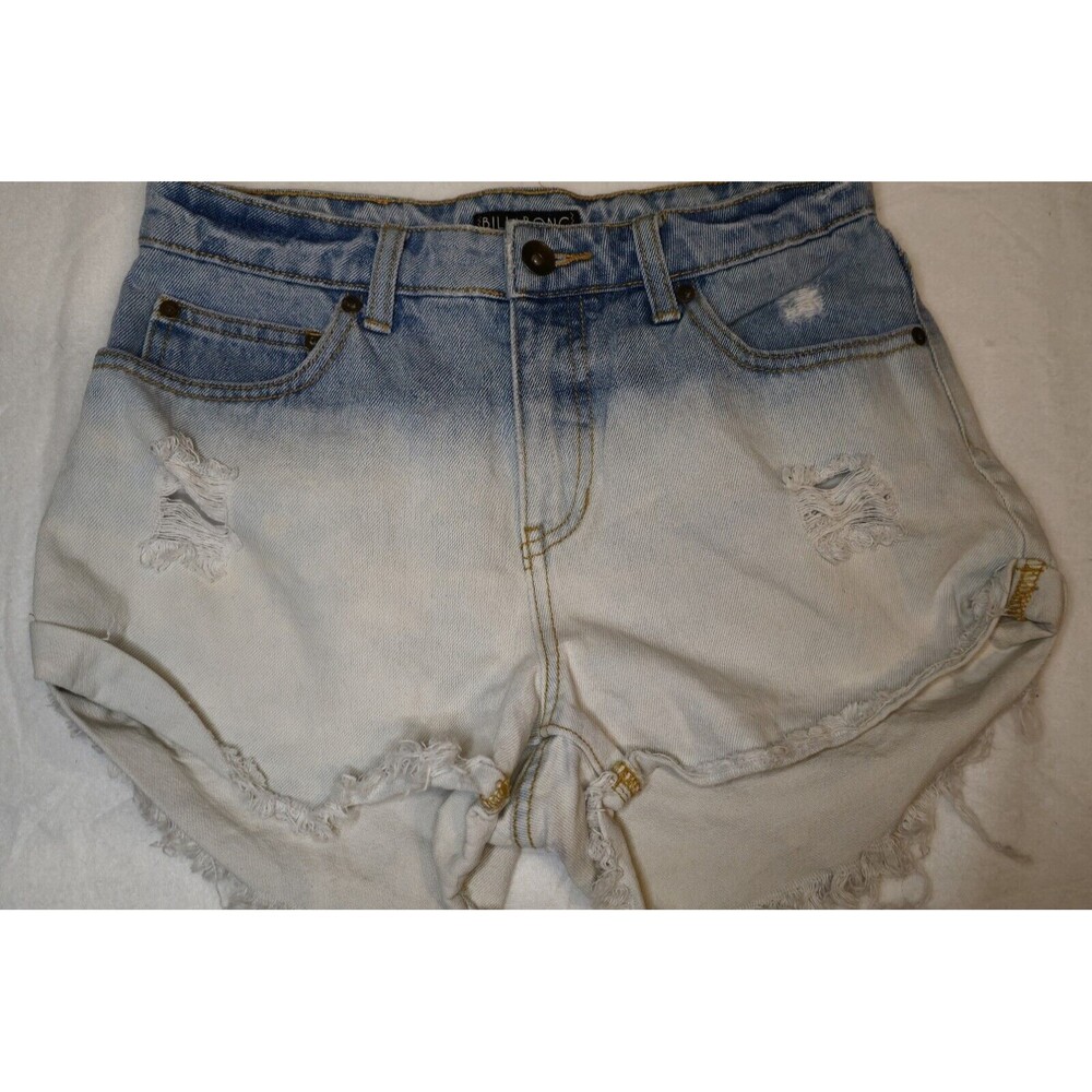 Billabong Distressed 2 Tone Denim Shorts Size 27